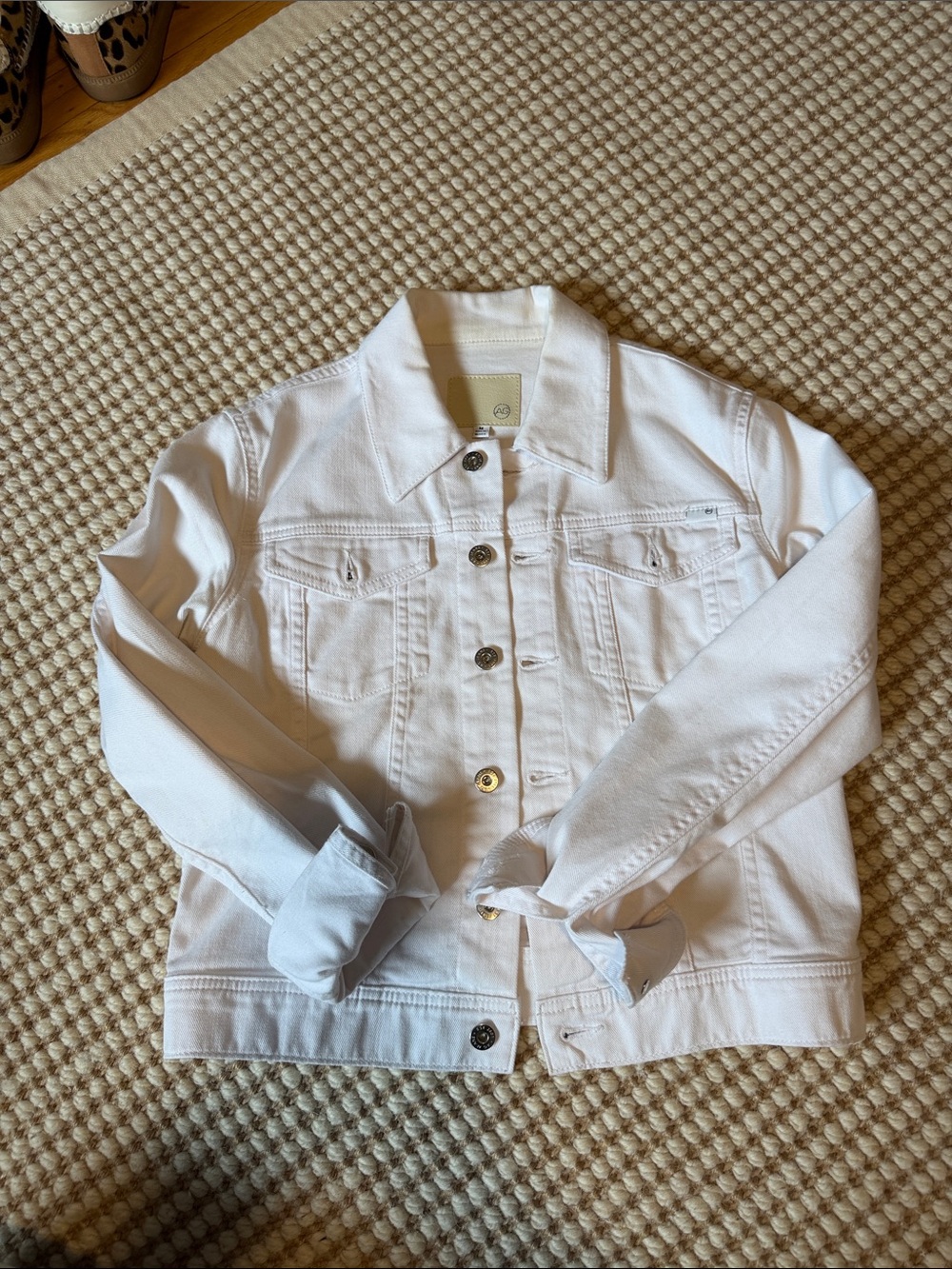AG White Denim Jacket - M  - soft!!